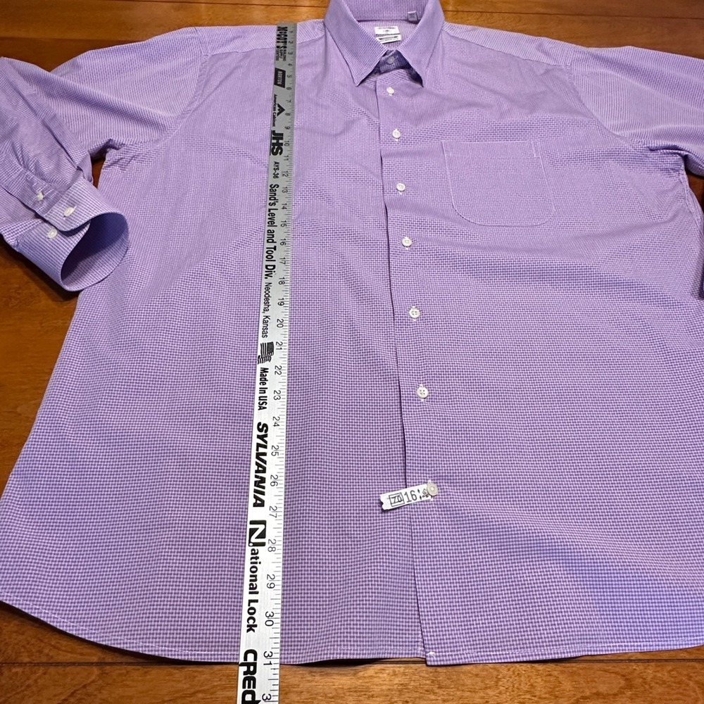 Gitman Bros Allen‎ Edmonds Trim Fit Check Button Down Shirt USA XL 17.5 35/36 - Picture 7 of 9